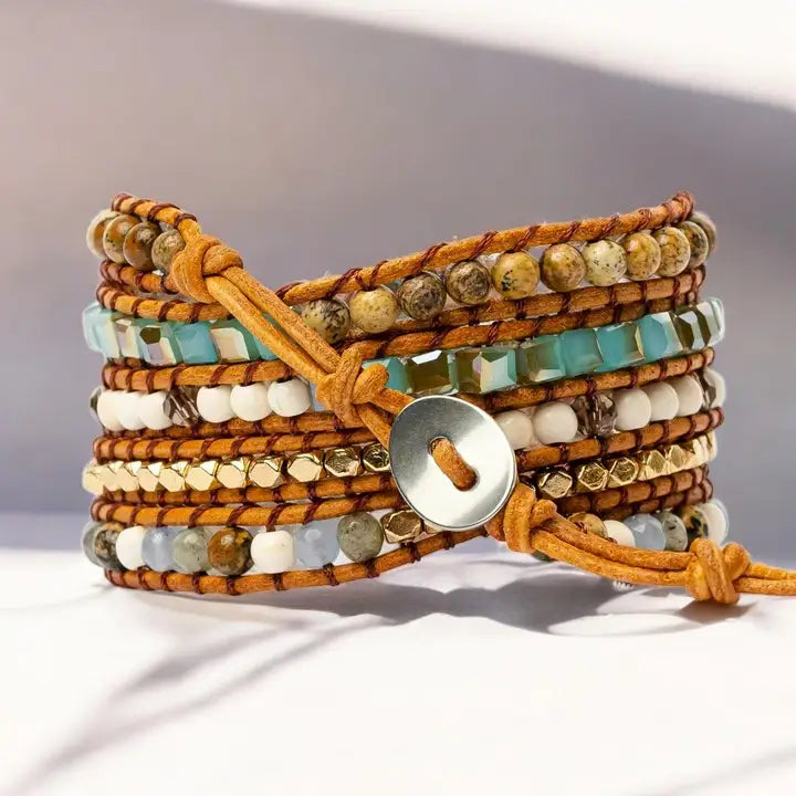 Bracciale in pietra di diaspro Terra Blu