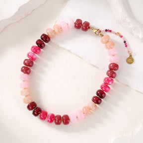 Collana vistosa color rosa-berry