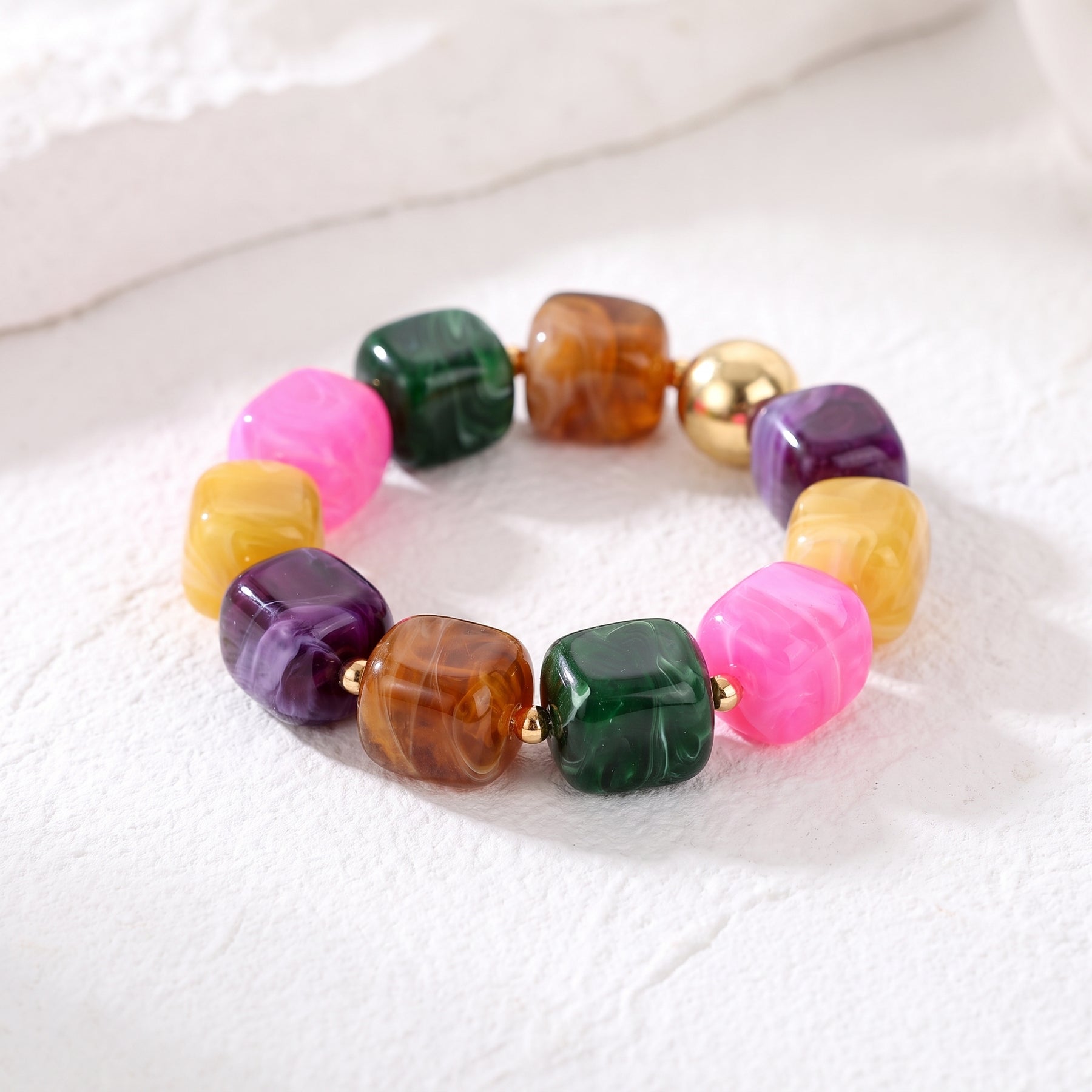 Bracciale Golden Tropics a maglie miste e grandi