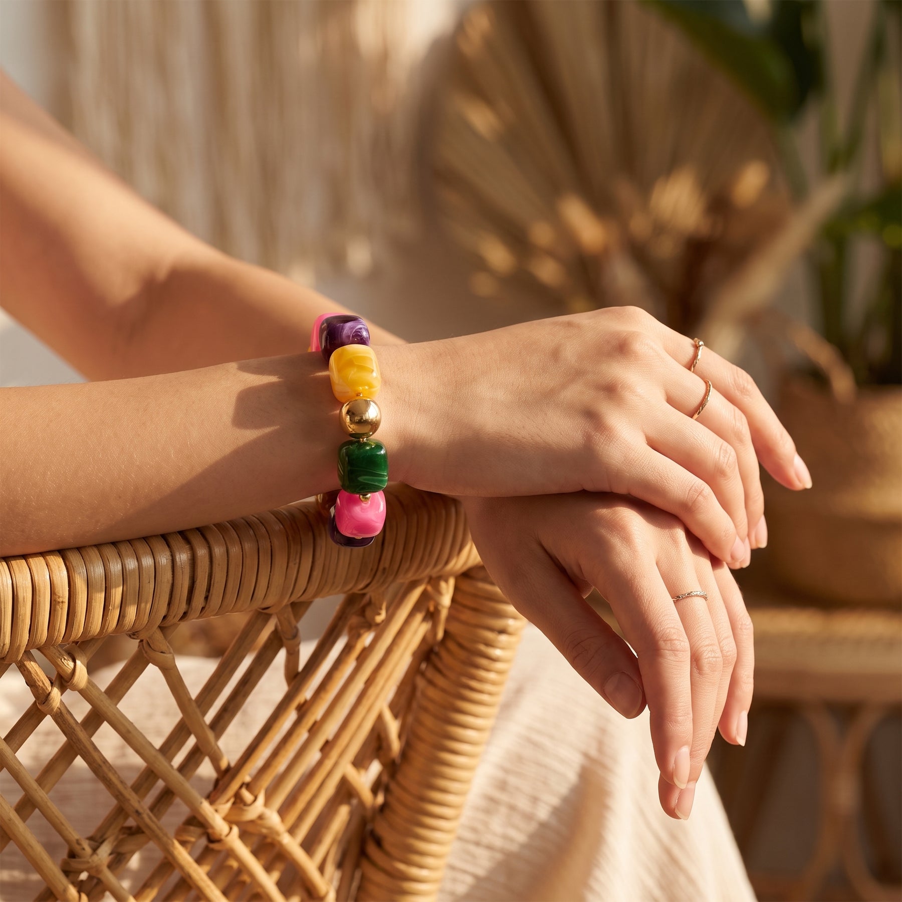 Bracciale Golden Tropics a maglie miste e grandi