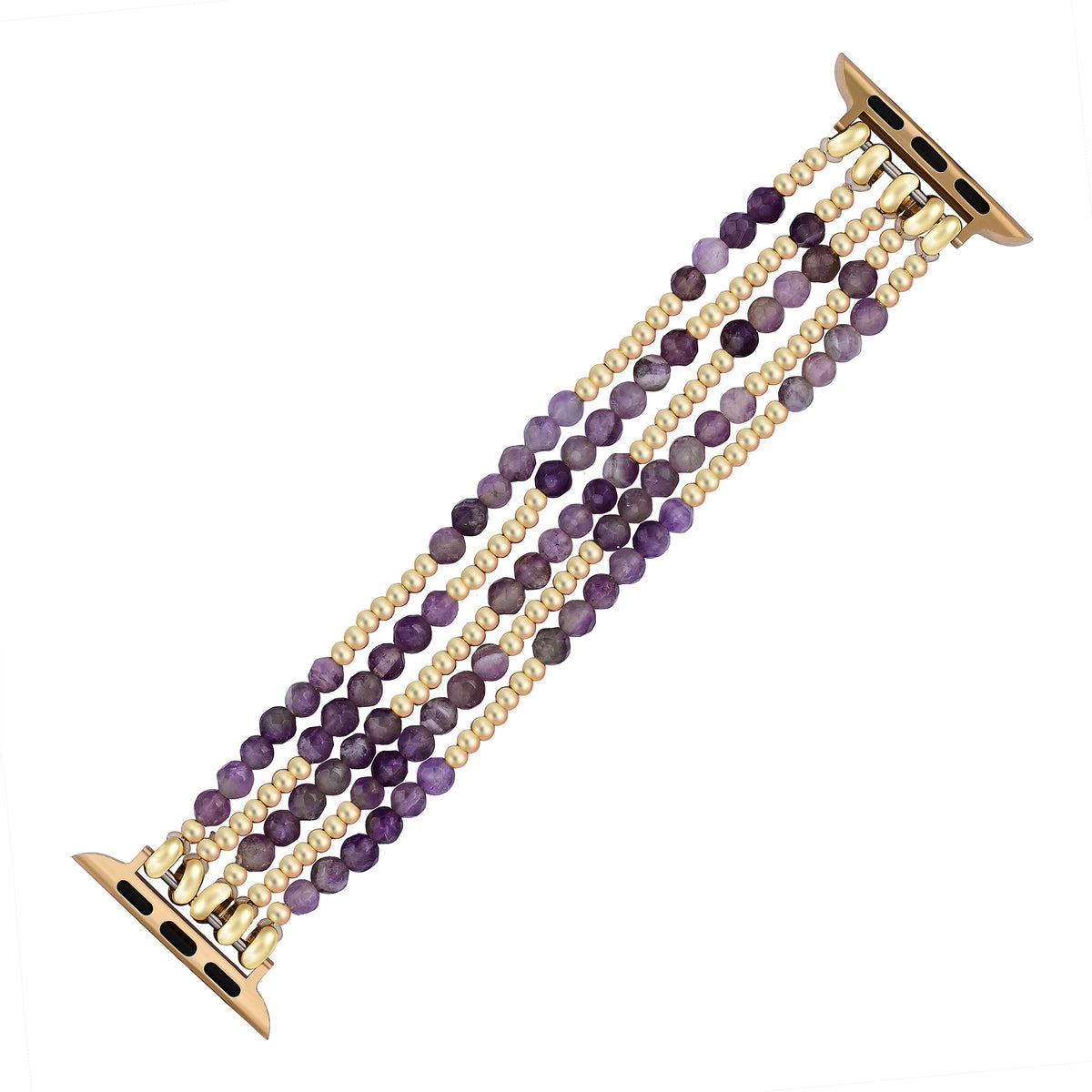 Cinturino elasticizzato Golden Violet Amethyst per Apple Watch