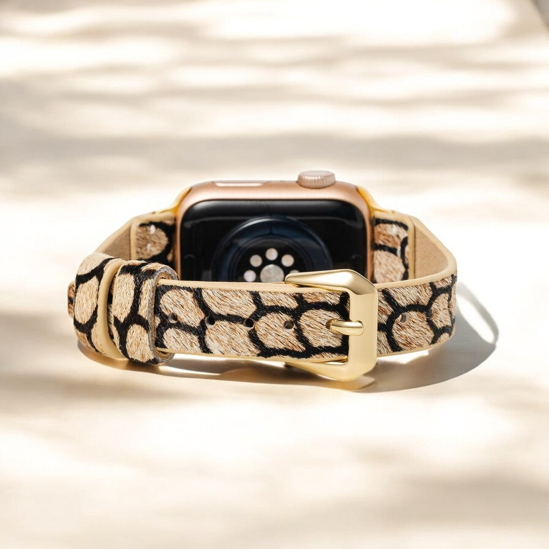 Cinturino per Apple Watch in pelle con squame di mezzanotte