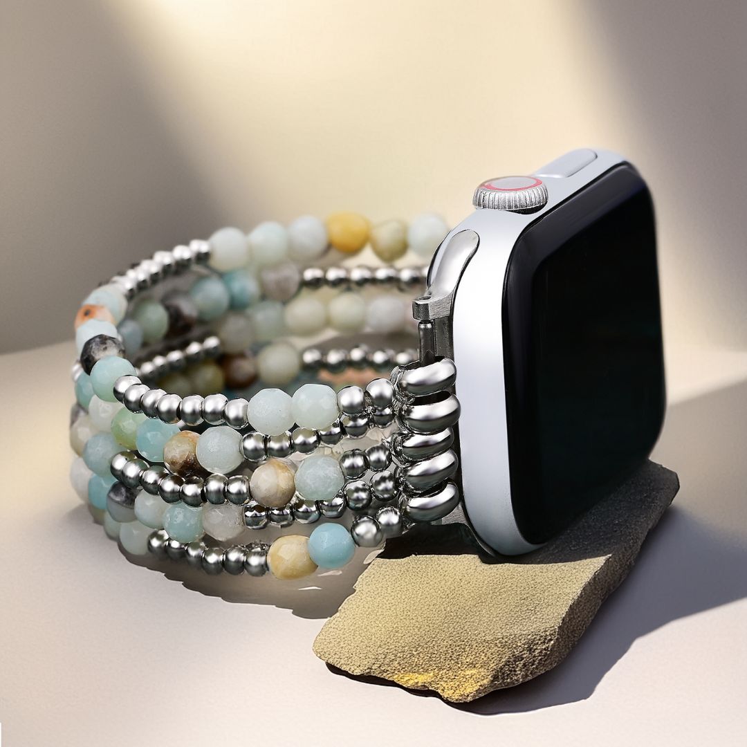 Cinturino elasticizzato Amazonite Brilliance per Apple Watch
