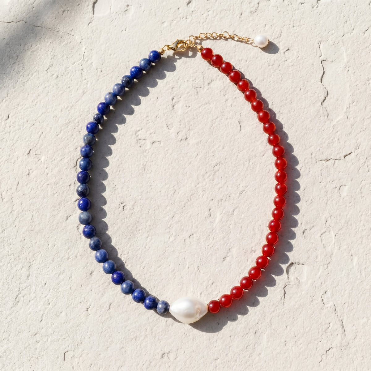 Collana di perle con perline France Riviera