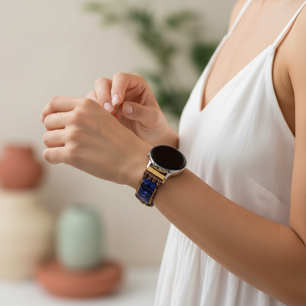 Cinturino per Samsung Galaxy Watch color diaspro azzurro