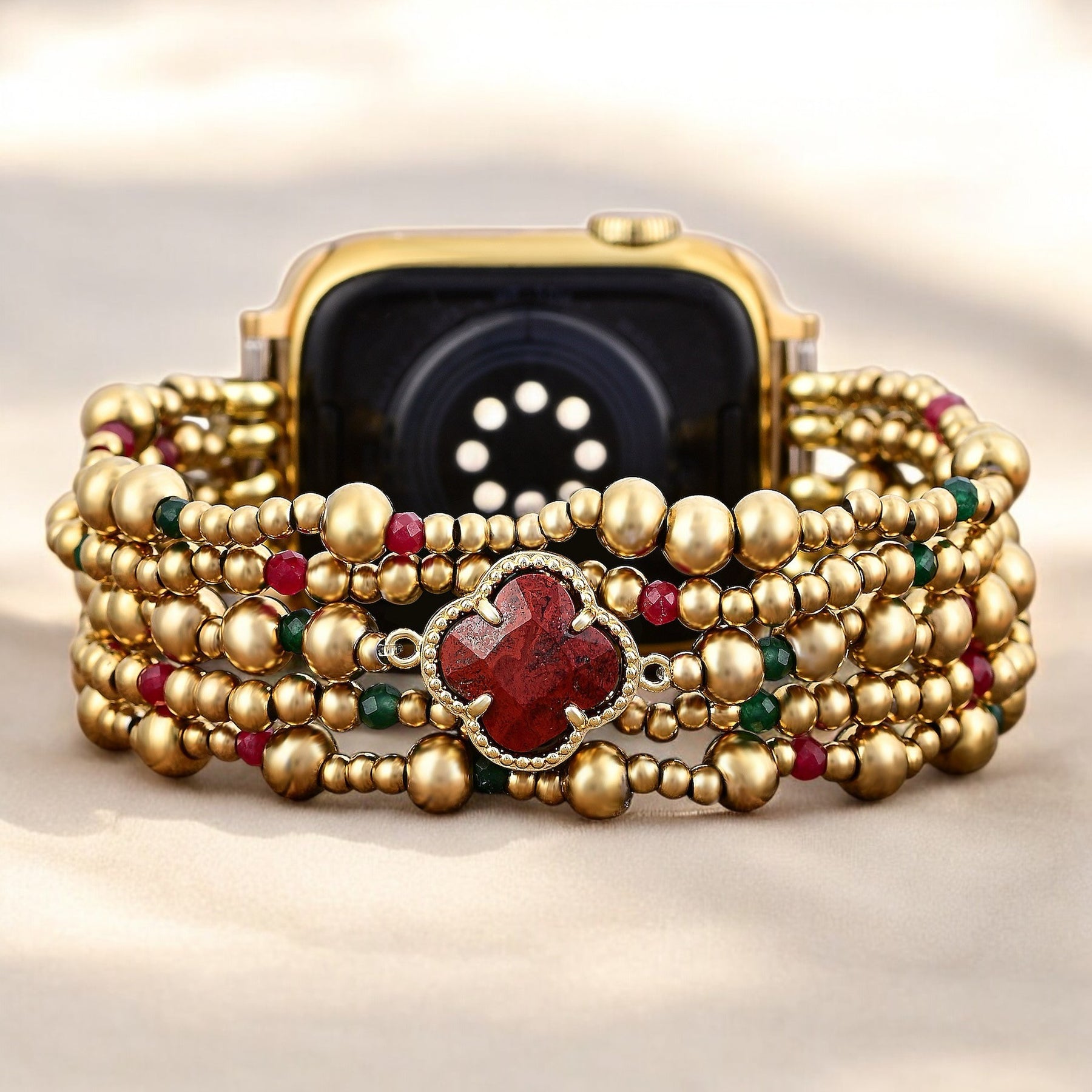 Cinturino elasticizzato Holiday Lucky Clover per Apple Watch
