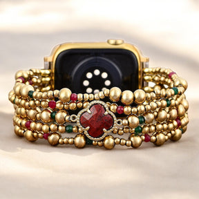 Cinturino elasticizzato Holiday Lucky Clover per Apple Watch