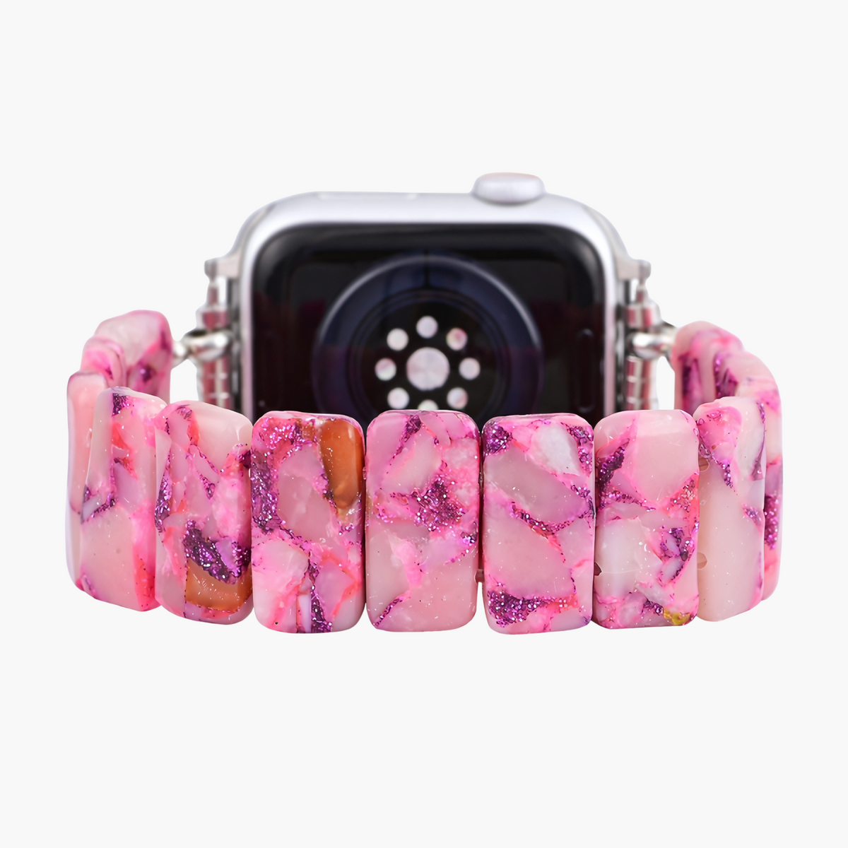 Cinturino Apple Watch elasticizzato in marmo rosa