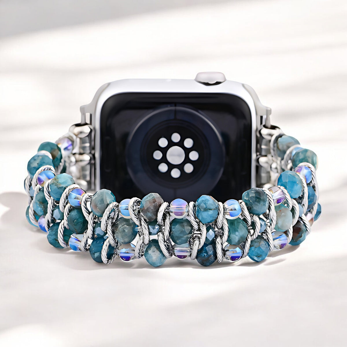 Cinturino intrecciato Apatite Azure per Apple Watch