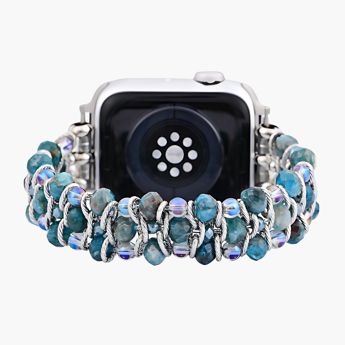 Cinturino Apple Watch Intrecciato in Azzurro Apatite