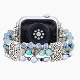Cinturino Artigianale in Giada Nomade Elasticizzato per Apple Watch