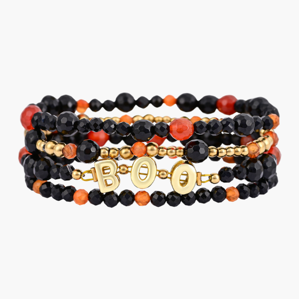 Set di bracciali con zucca di Halloween