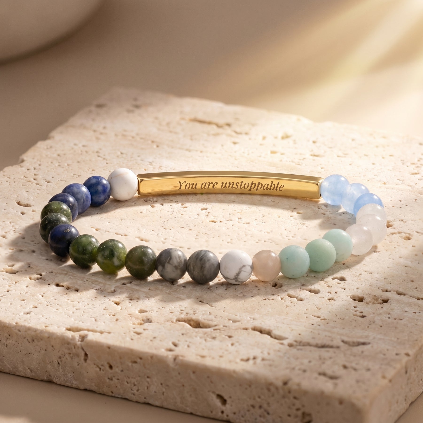 Braccialetti Secret Message Stone Bracelets