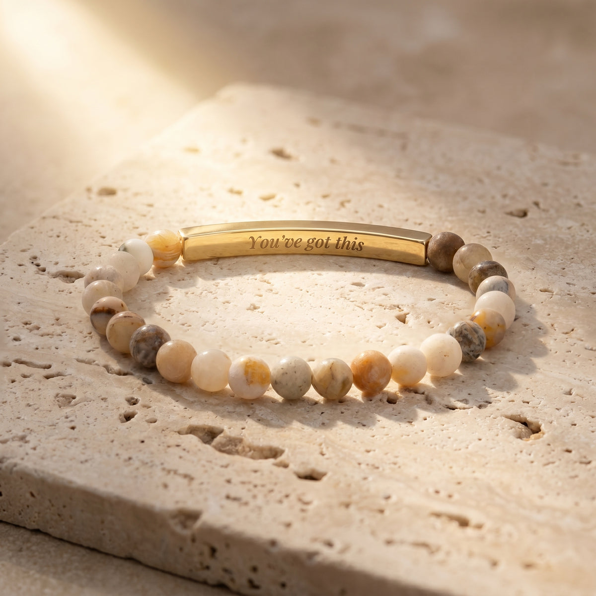 Braccialetti Secret Message Stone Bracelets