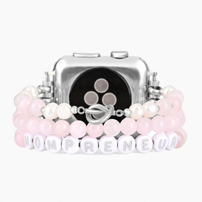 Cinturino Apple Watch elasticizzato Mompreneur al quarzo rosa