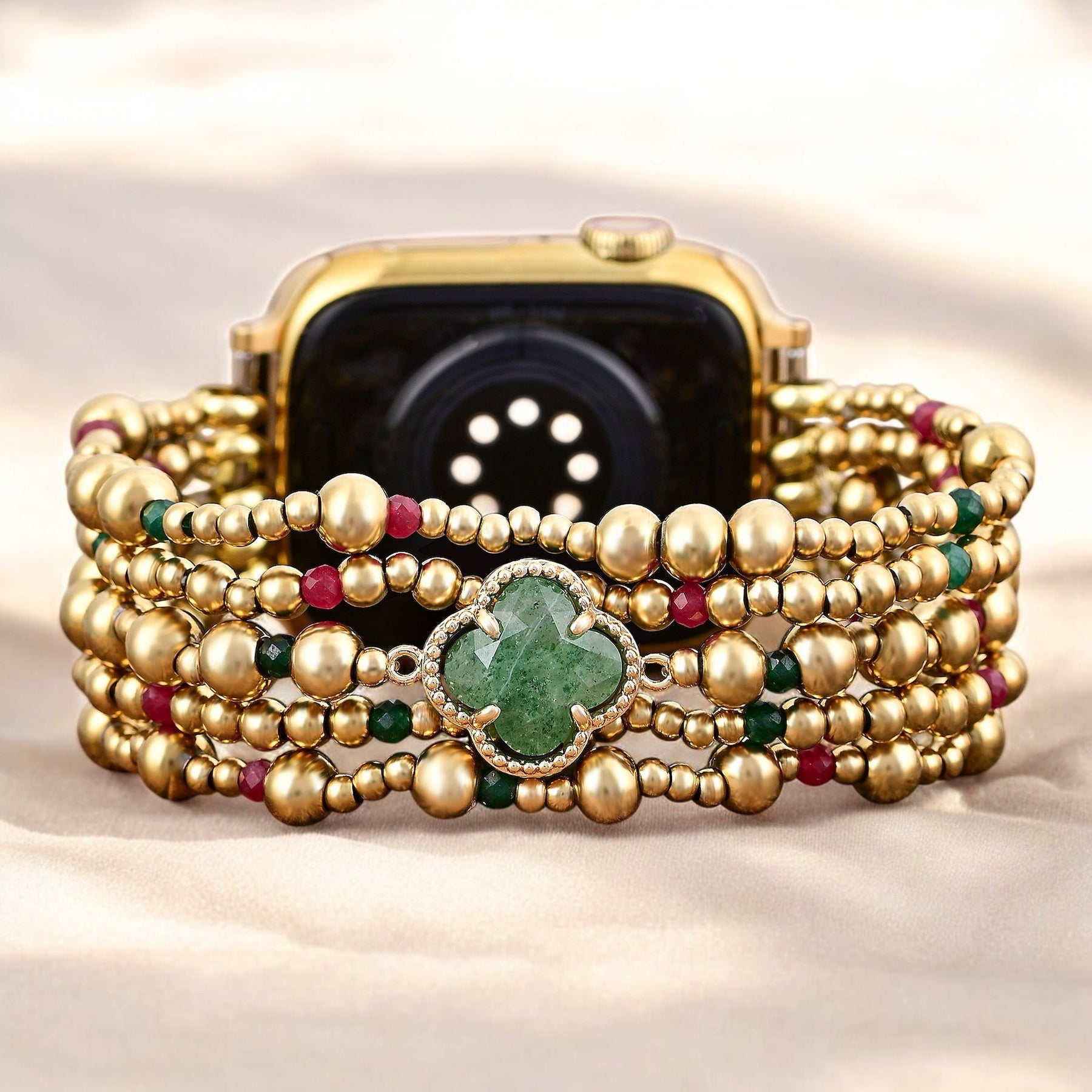 Cinturino Apple Watch Merry Clover Gold Stretch