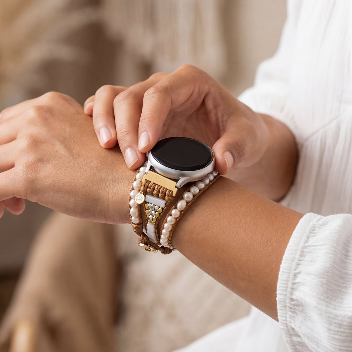 Cinturino per Samsung Galaxy Watch in Perla d'Acqua Dolce