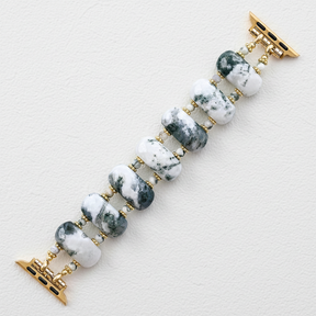 Cinturino elastico per Apple Watch in agata di foresta terra