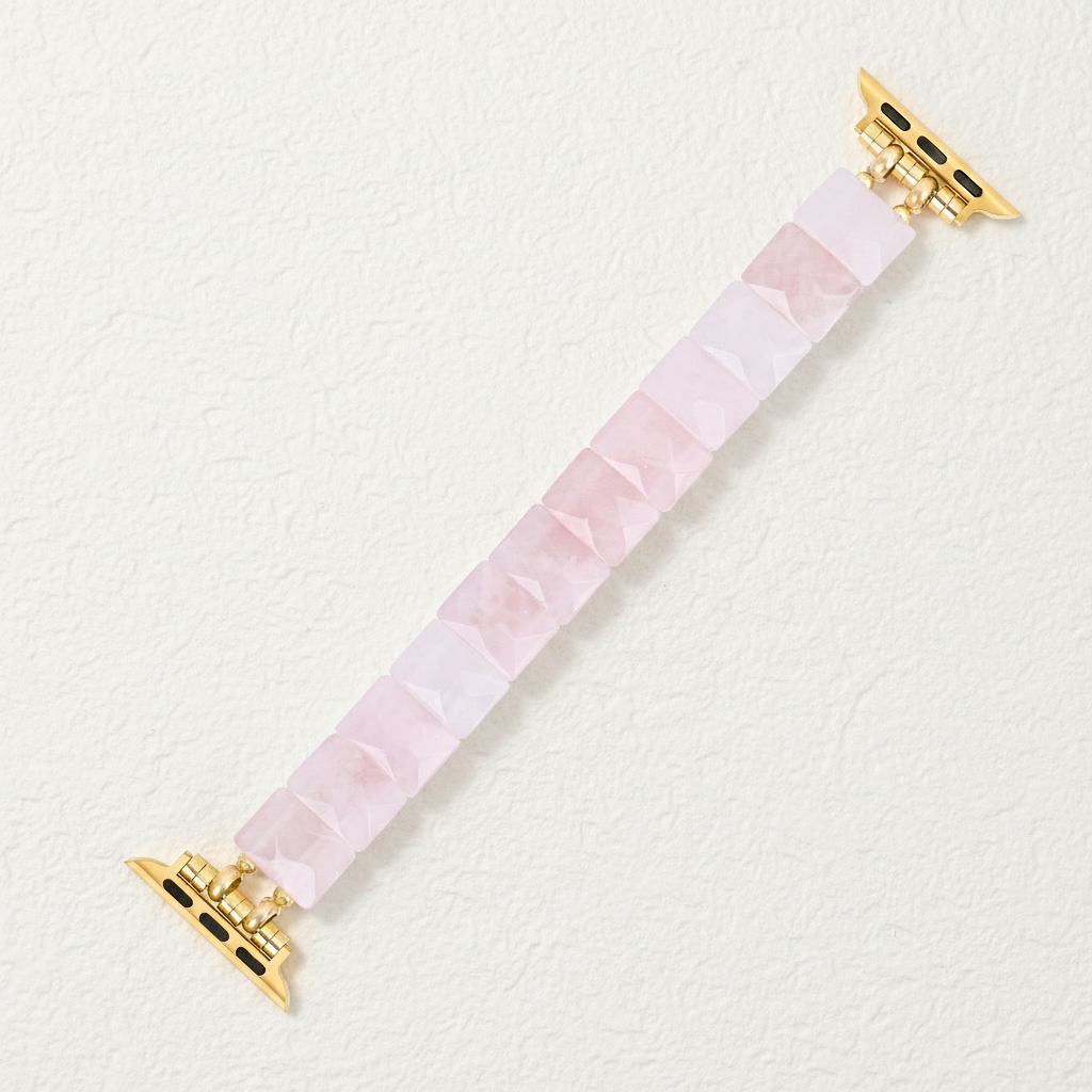 Cinturino elastico in quarzo rosa per Apple Watch