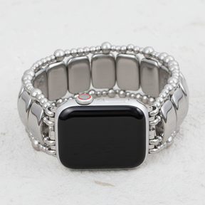 Cinturino elastico platino nero per Apple Watch