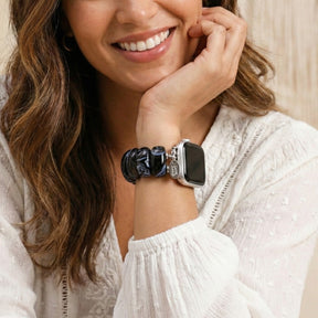 Cinturino Apple Watch in Agata Marmo Nero