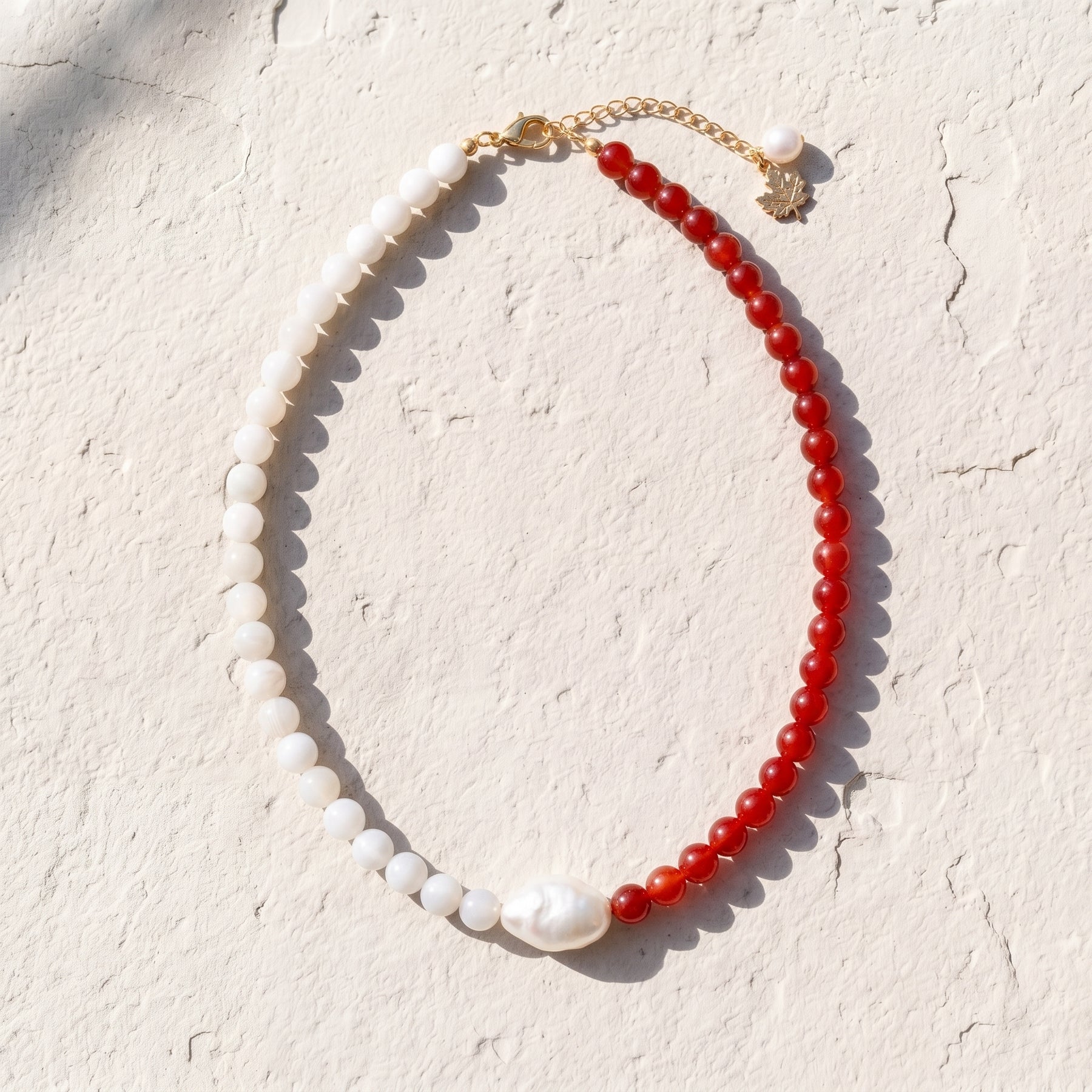 Collana di perle con perline Canada Maple