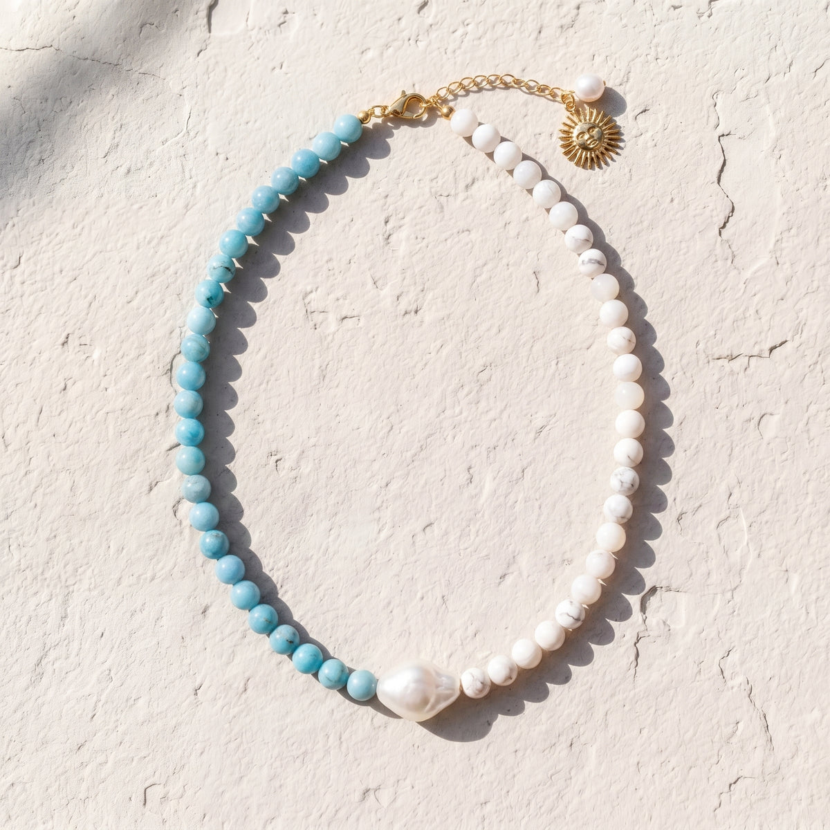 Collana di perle con perline Argentina Albiceleste
