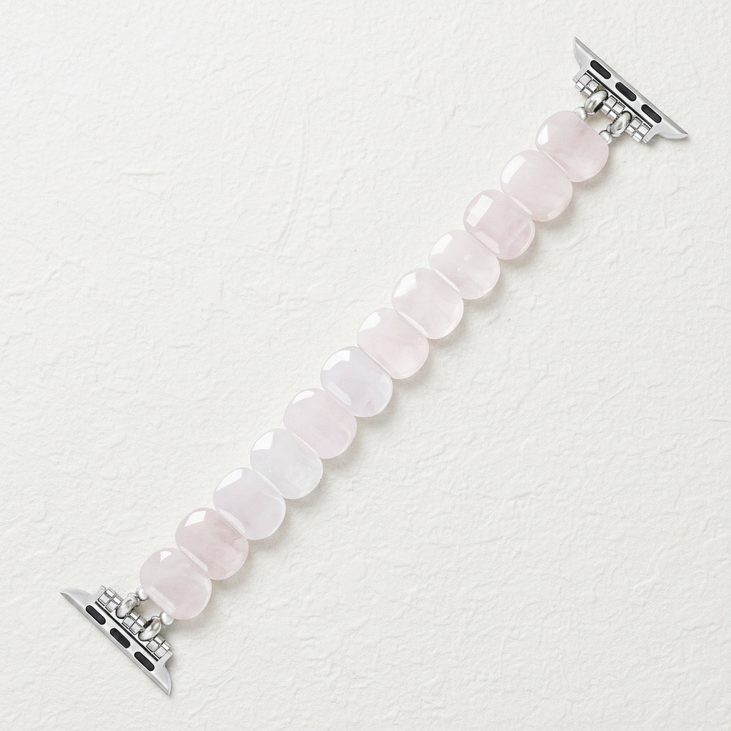 Cinturino elastico per Apple Watch in quarzo rosa tenue
