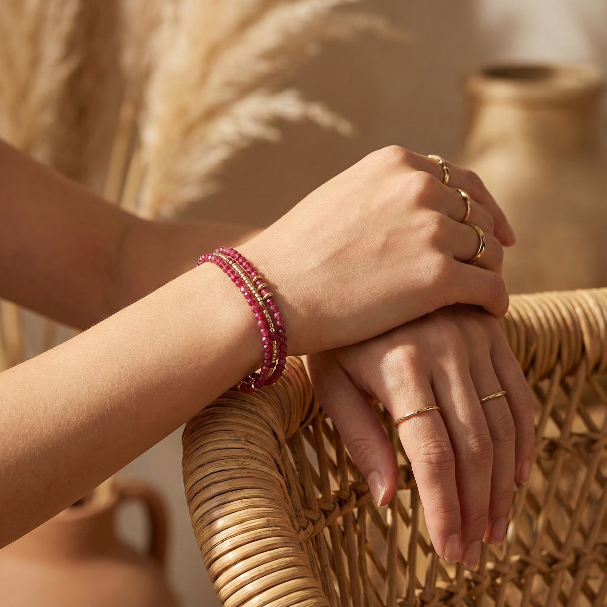 Crimson Dream Bracciale/Collana Multi-Stile