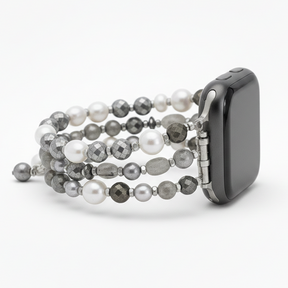Cinturino elastico per Apple Watch in perla lunare di lusso