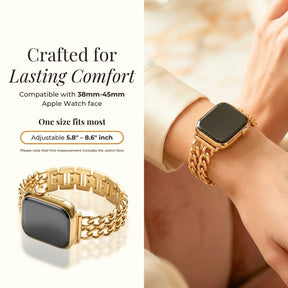 Cinturino di lusso Gold Curve per Apple Watch