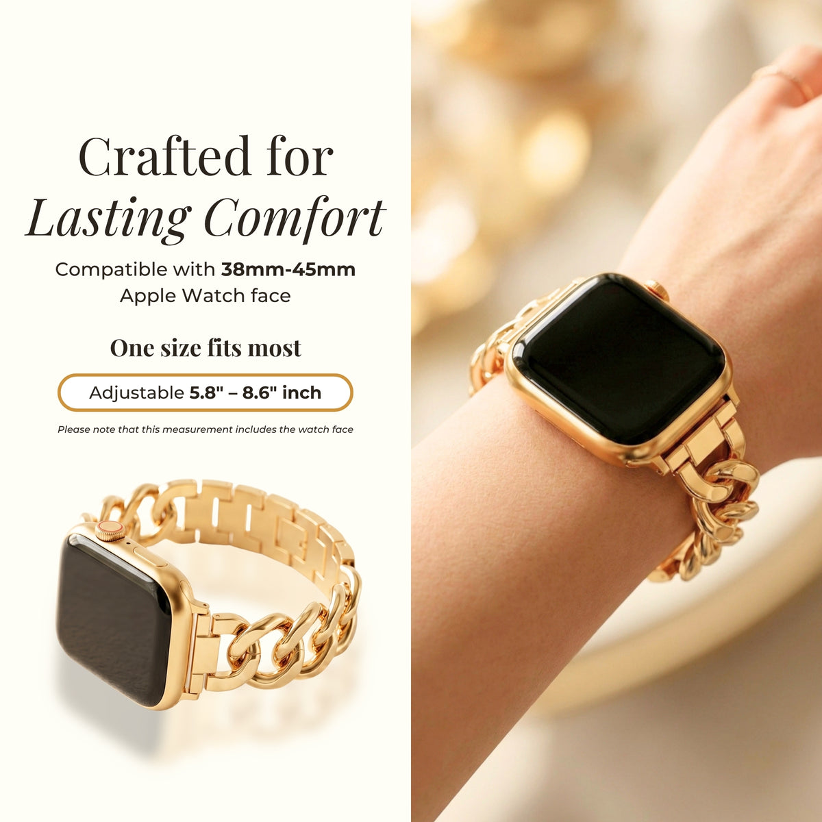 Cinturino di lusso intrecciato in oro per Apple Watch