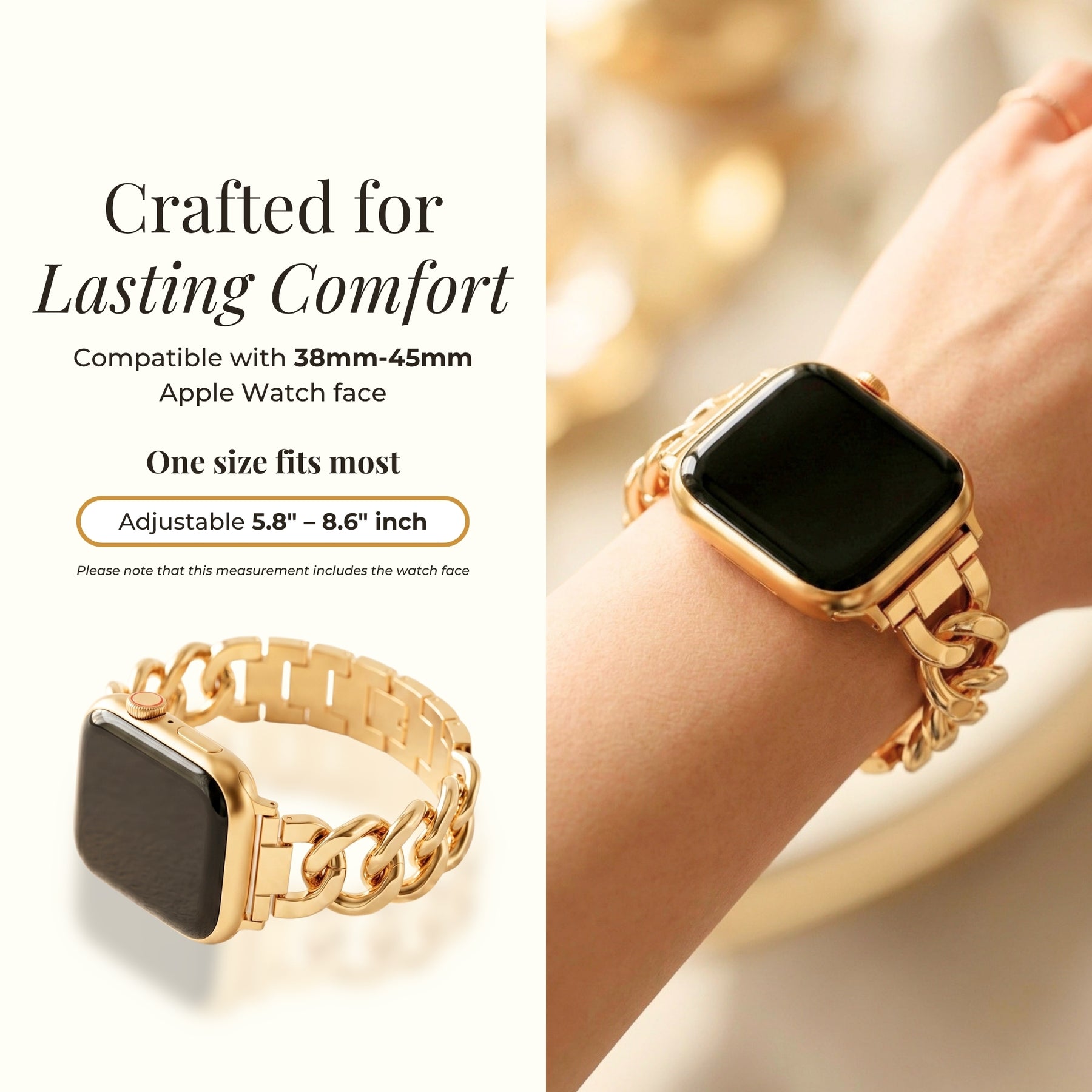 Cinturino di lusso intrecciato in oro per Apple Watch