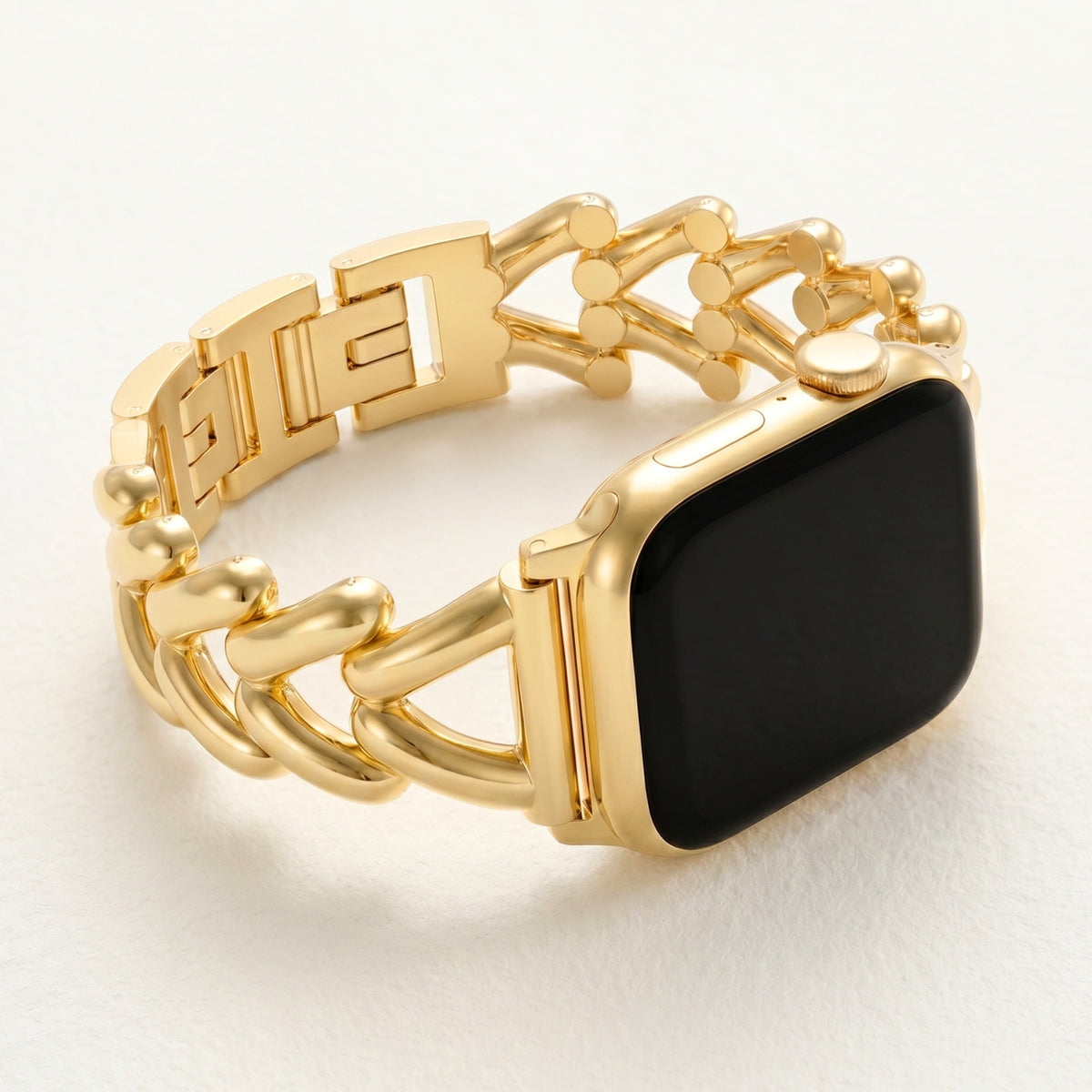 Cinturino di lusso intrecciato dorato per Apple Watch