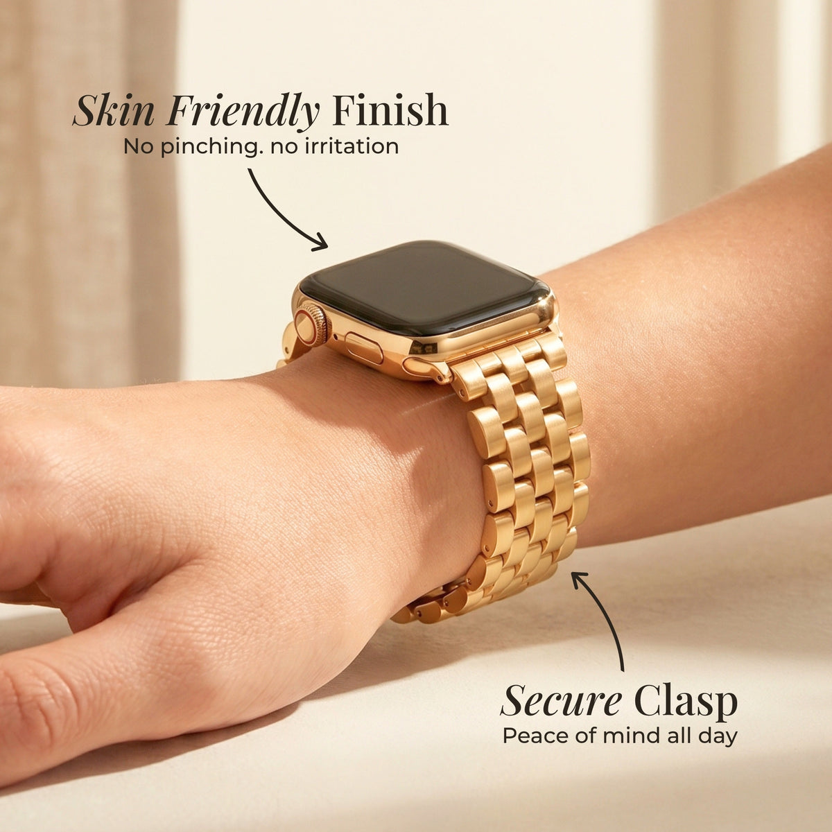 Cinturino di lusso Golden Chic per Apple Watch