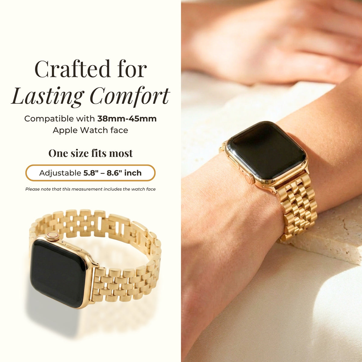 Cinturino di lusso Golden Chic per Apple Watch