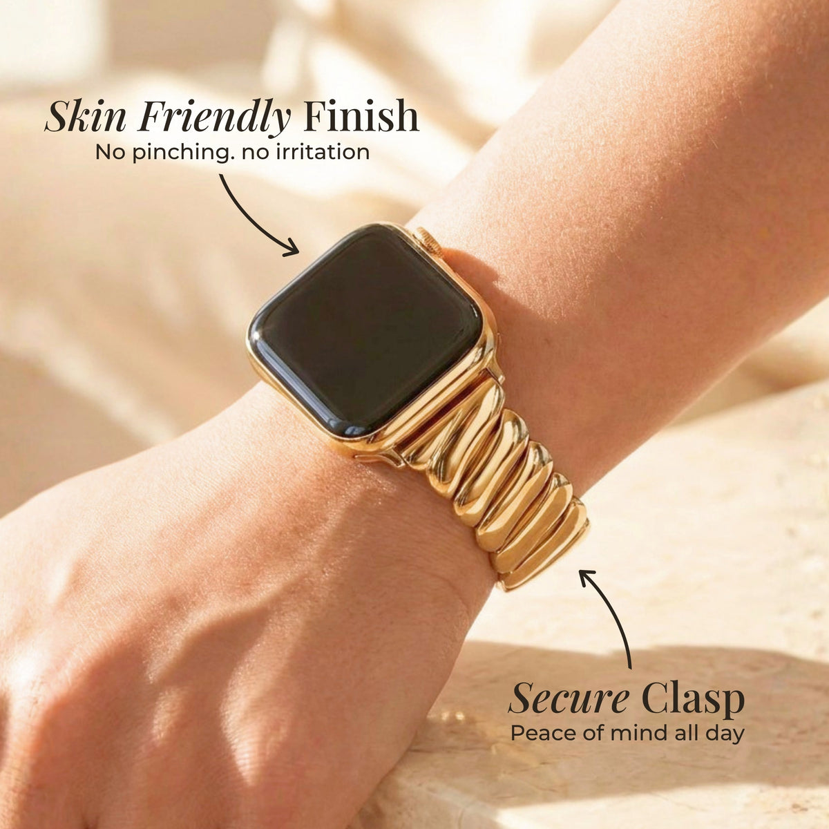 Cinturino di Lusso Golden Glamour per Apple Watch