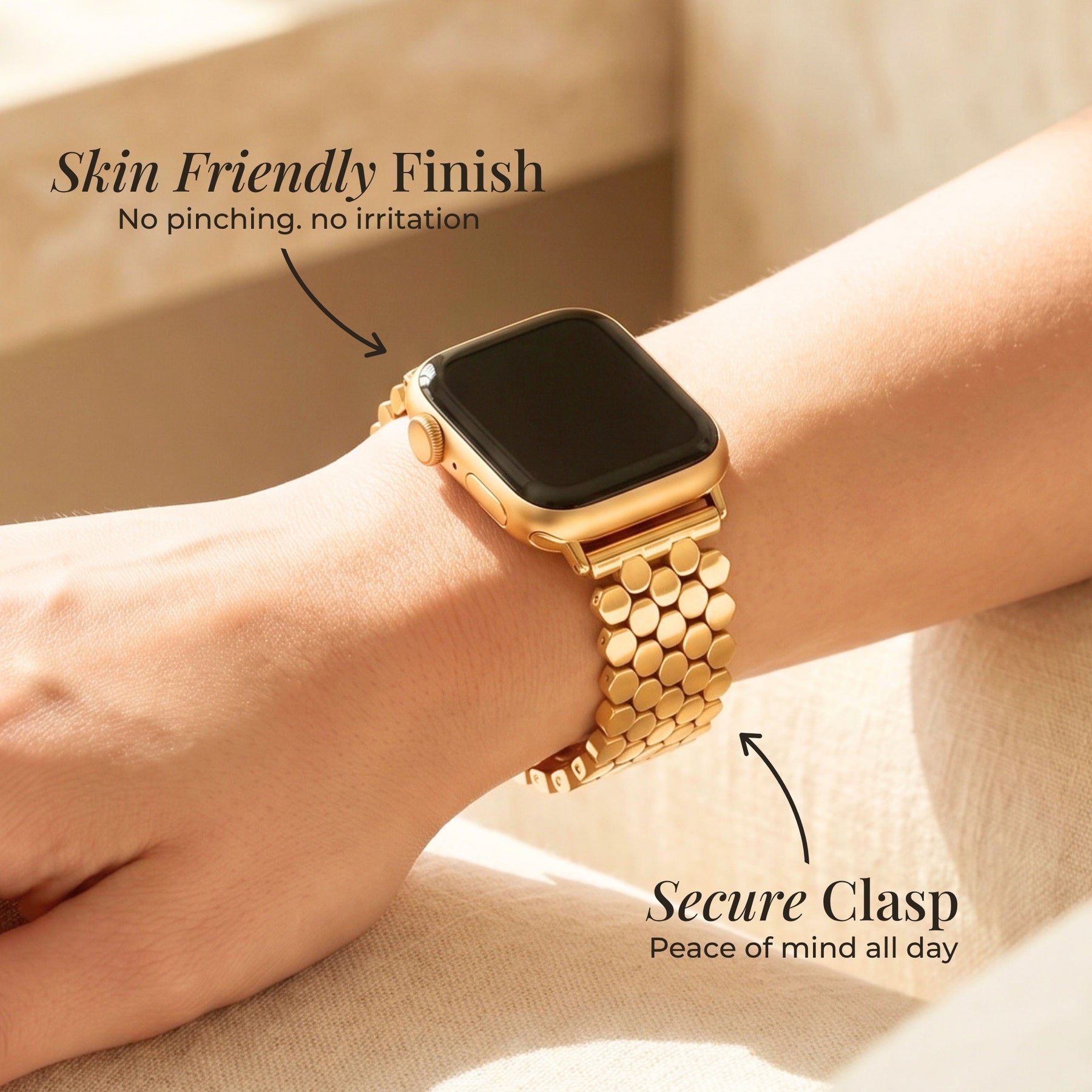 Cinturino di lusso Golden Honeycomb per Apple Watch