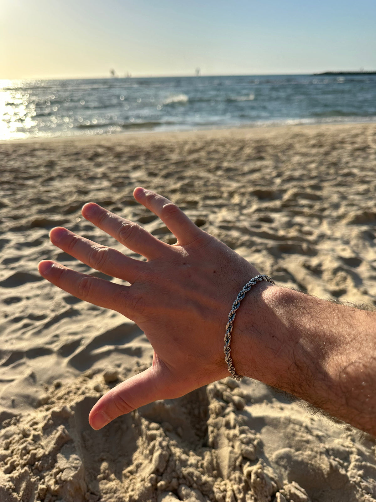 Bracciale in corda (Argento) 5mm