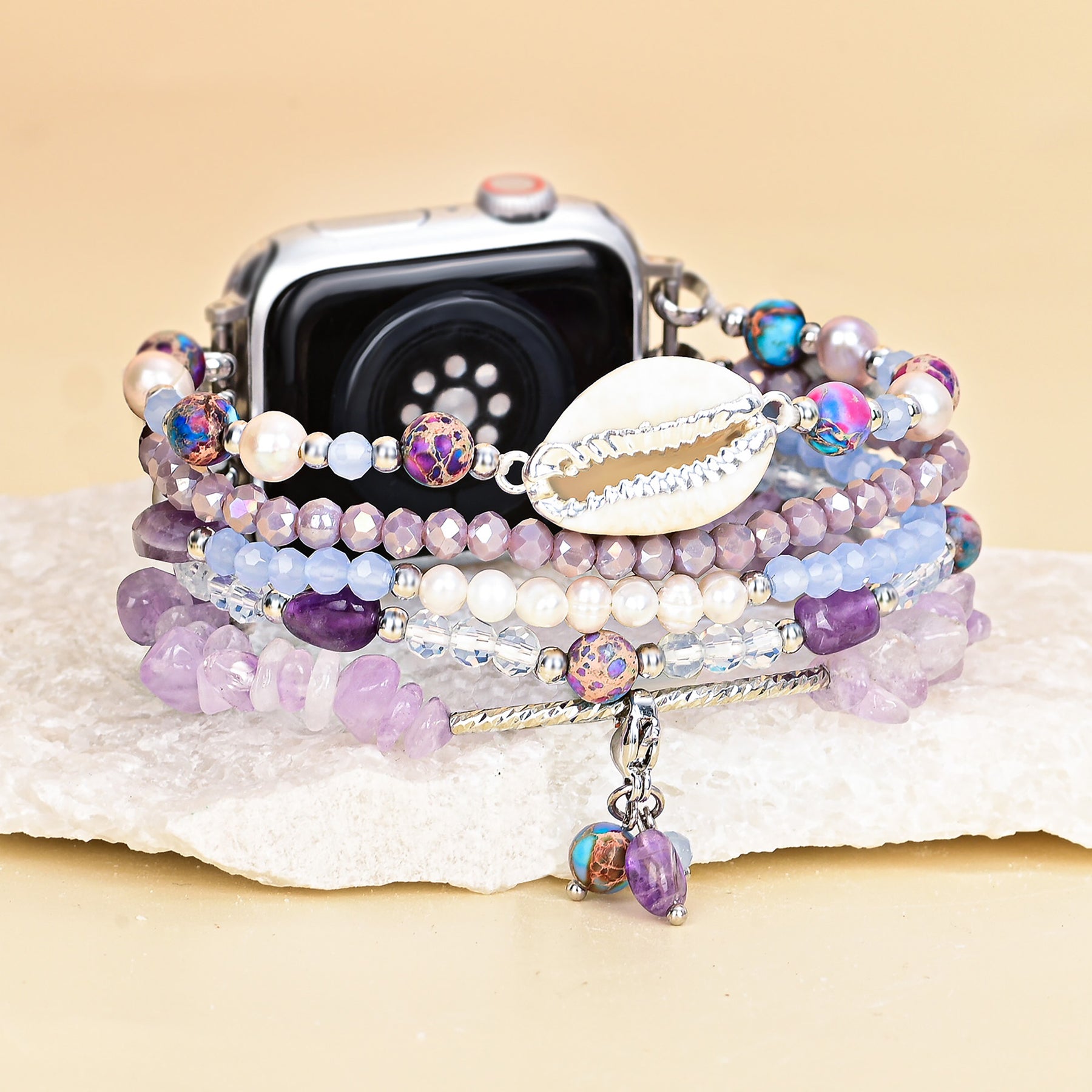 Cinturino Apple Watch elasticizzato Lilac Shoreline