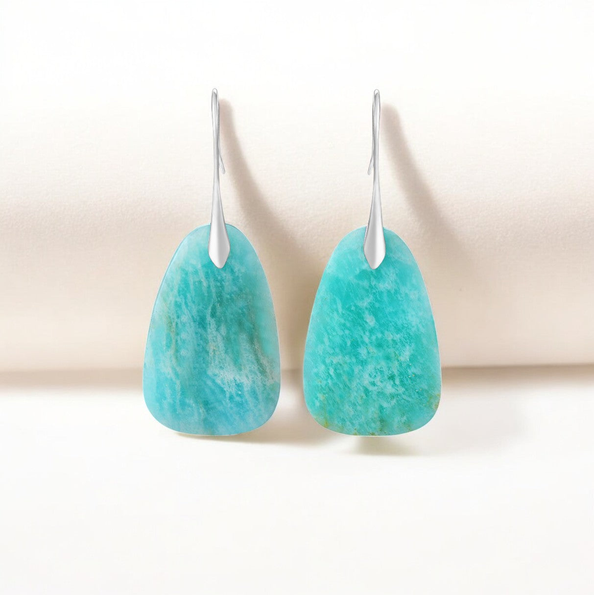 Orecchini a goccia con protezione in Amazonite