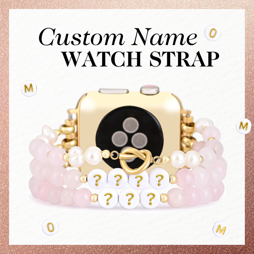 Cinturino elasticizzato Apple Watch personalizzato in Quarzo Rosa