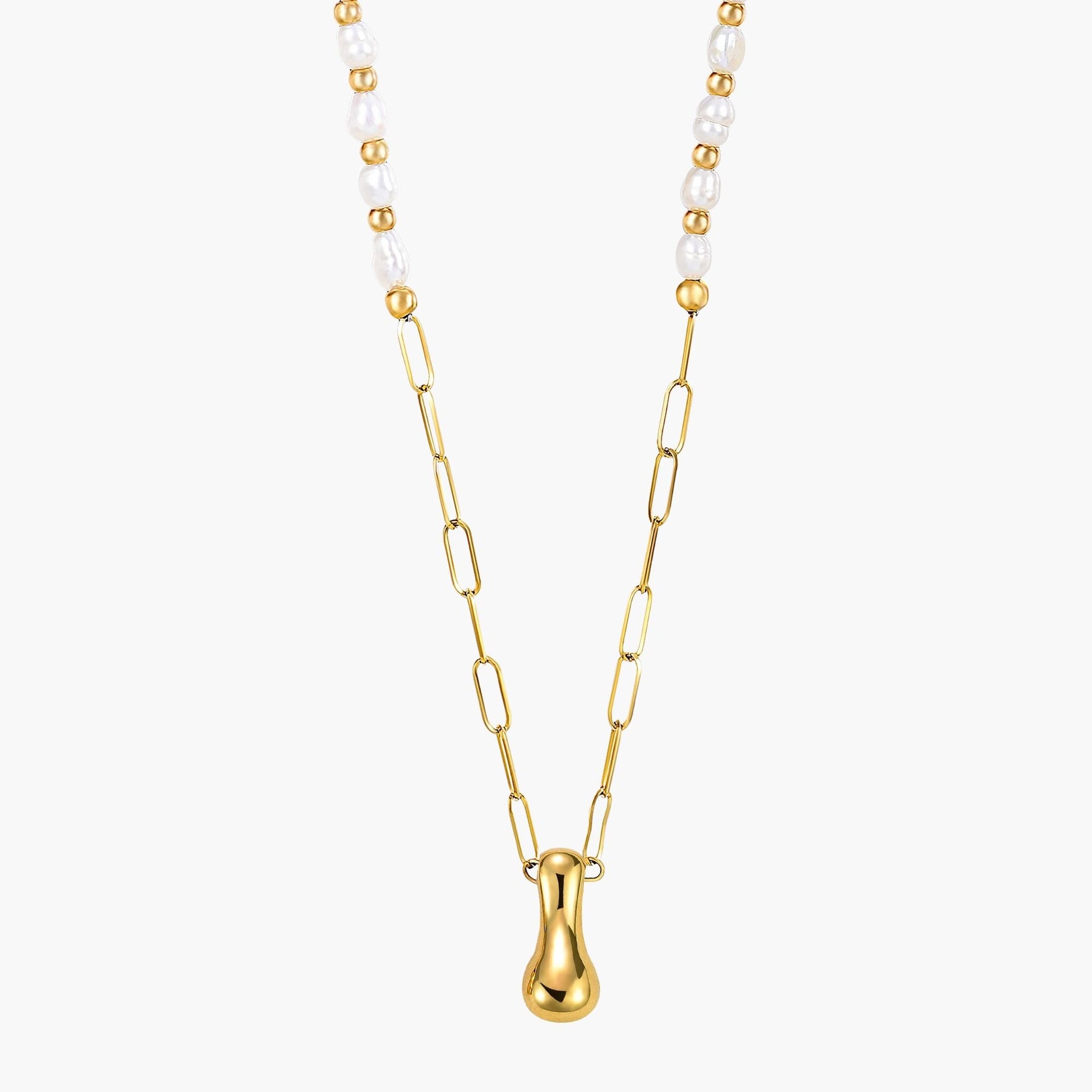 Collana iniziale con lettera a bolla dorata