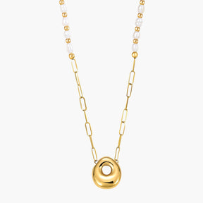Collana iniziale con lettera a bolla dorata