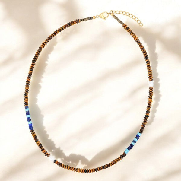 Collana da uomo in cobalto terrestre