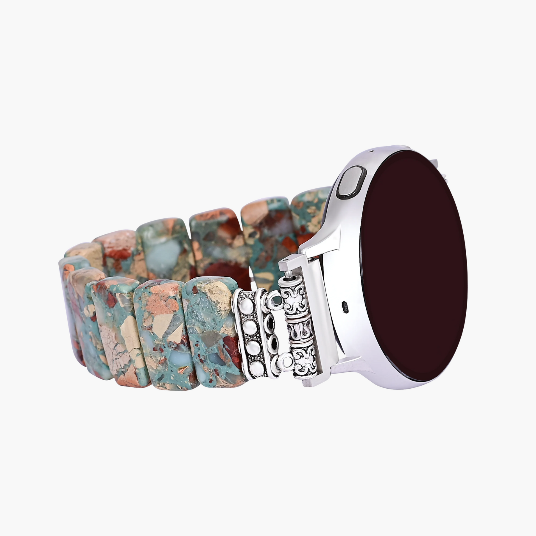 Cinturino elasticizzato Apple Watch in diaspro tibetano della Terra