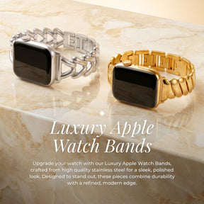 Cinturino di lusso intrecciato in platino per Apple Watch