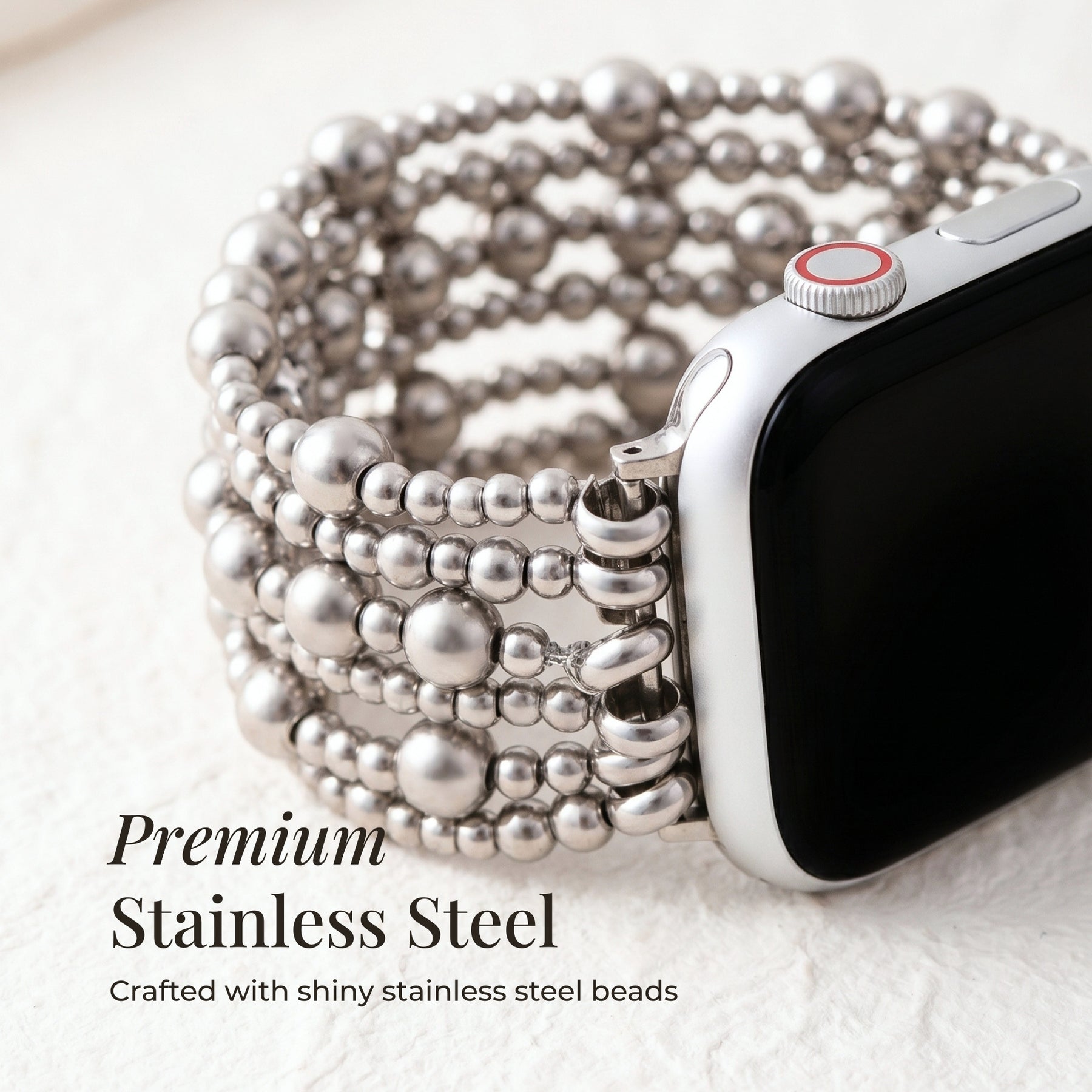 Cinturino Platinum Demure Stretch per Apple Watch