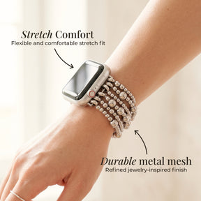Cinturino Platinum Demure Stretch per Apple Watch