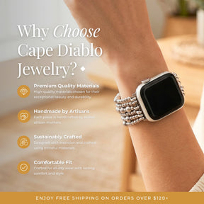 Cinturino Platinum Demure Stretch per Apple Watch